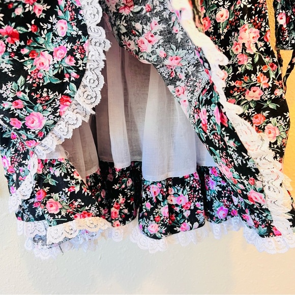 Vintage Cottagecore Ditzy Micro Floral Baby Doll 1980s 1990s Dress 6 - Picture 4 of 10